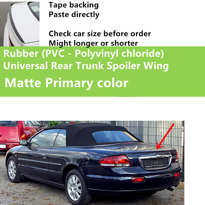 #ad 46inch Fit For Chrysler Sebring 01 06 Universal Tail Spoiler Wing Rubber Matte $36.20