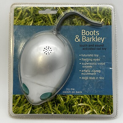 #ad Vtg Boots amp; Barkley Touch amp; Sound Activated Mouse Cat Toy Dogs Love It Too Toy $14.77