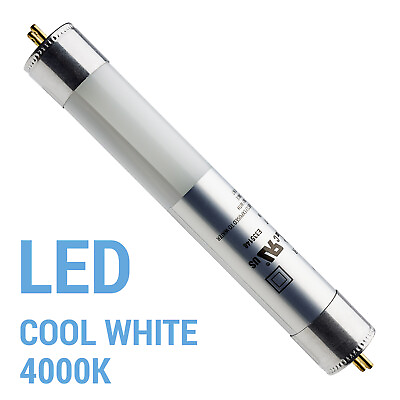 #ad 6quot; Inch LED Ballast Bypass F4T5 CW Shatter Proof 2W T5 G5 4000K Cool White $10.99