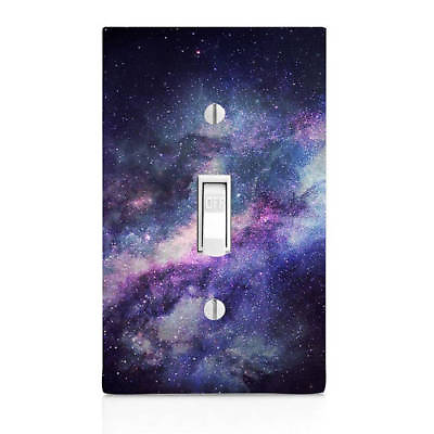 #ad Blue Galaxy space Light Switch Cover Cabinet Knob Home Decor Renters Decor $7.00