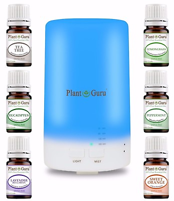 #ad Essential Oil Diffuser Gift Set 70ml Humidifier With Pure Aromatherapy Oils Lot $26.95