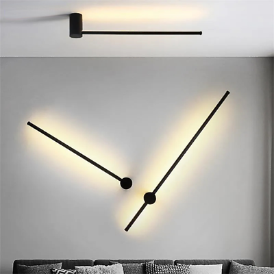 #ad LED Wall Lamp Long Simple Lights Decor for Home Bedroom Background Wall Sconce $157.50