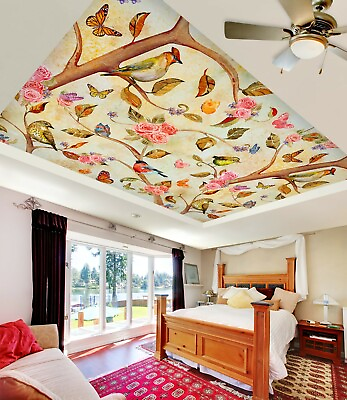 #ad 3D Butterfly Leaves ZHU1243 Ceiling Wall Paper Wall Print Decal Wall Deco Zoe $349.99
