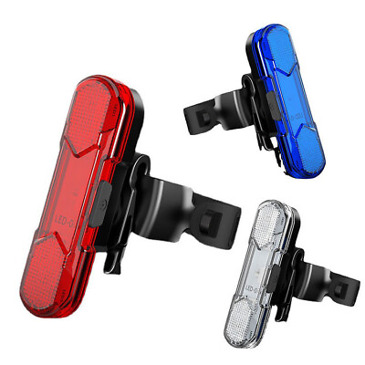 #ad USB Rechargeable Bicycle Mountain Bike Tail Light Night Cycling Warning Light $8.83