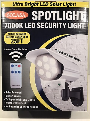 #ad Security Spotlight Motion Activated To 25ft Ultra Bright 7000K LED Solar $21.30