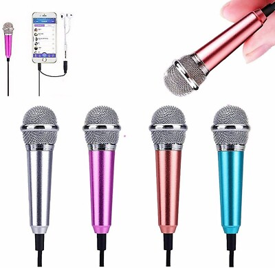 #ad Mini Microphone Portable Vocal Instrument Microphone For Mobile Phones Laptops $4.36