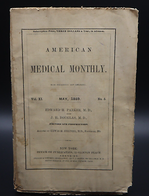 #ad Antique May 1859 Magazine Issue The American Medical Monthly $26.59