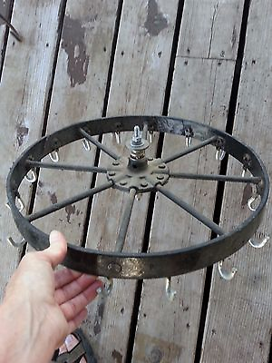 #ad Industrial Age Steampunk Cast Iron Wheel re purpose as Kitchen Utensil Hanger? $39.00