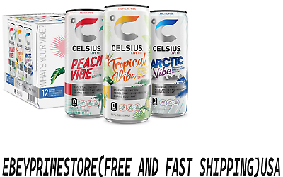 #ad CELSIUS Sparkling Vibe Variety Pack Functional Essential Energy Drink 12 fl oz $18.99