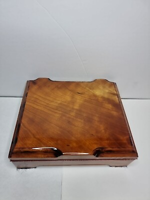 #ad Vintage Shaped Wood Trinket Desk Box $30.00