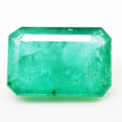 #ad 4 Ct Natural Green Emerald Octagon GTL Certified Untreated Gemstone $90.99