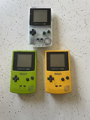 #ad 3 Nintendo Gameboy Color console For Parts As Is Please Read $135.00