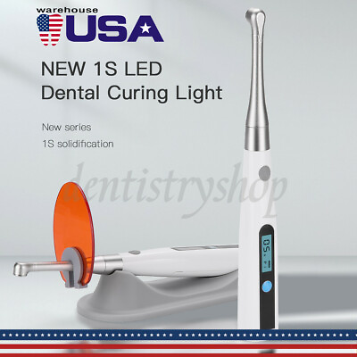 #ad Dental Cordless LED Curing Light 1 Second Cure Lamp Metal Head $39.99