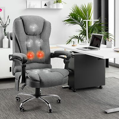 #ad Heated Executive Massage Office Chair，Adjustable Height Home Office Desk Chair $187.99