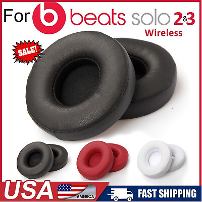 #ad 2X Replacement Ear Pads Cushion Cover Wireless For Beats by Dr Dre Solo 2 Solo 3 $7.49