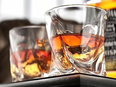 #ad Whiskey Glasses Scotch Bourbon Drinking Cups Old Fashioned Crystal Glass 6 pcs $65.99