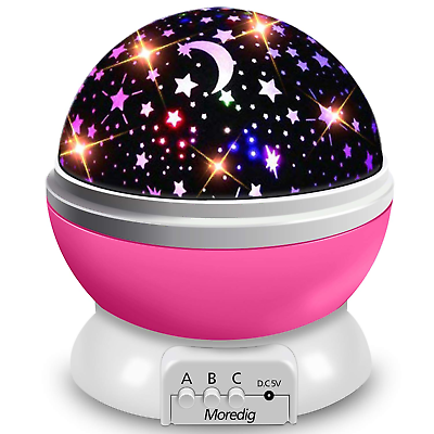 #ad Star Night Light Projector 360 Degree Rotating Moon Star Projection 8 8 Colors $16.19