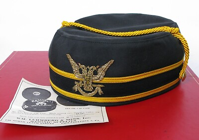 #ad ANTIQUE LEHMBERG FRATERNAL KEPI HAT FEDERAL EAGLE IN BOX WITH PAPER $195.00