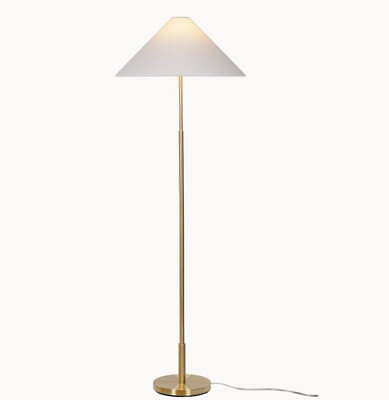 #ad 64quot; Brass Metal Floor Lamp with White Empire Shade $105.60