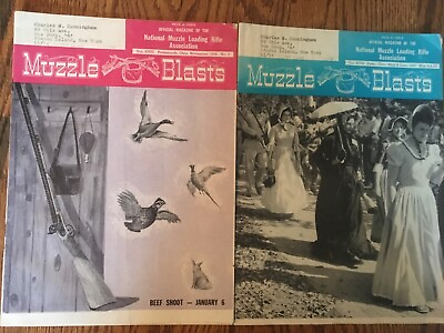 #ad Two Vintage Issues of Muzzle Blasts Magazine 1956 1957 $7.50