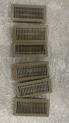 #ad LOT of 10 4x10 inch Floor Supply Grill Register Vent Diffuser Cover Brown $70.00