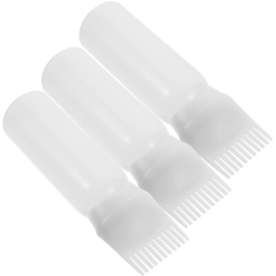 #ad 3Pcs Root Comb Hair Scalp Applicator Shampoo Dye Plastic Bottle $9.29