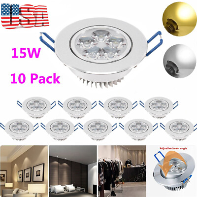 #ad 9w 15w Led Ceiling Downlight Recessed Cabinet Spotlight DownLamp with LED Driver $40.99