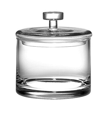 #ad Glass Biscuit Jar Candy Box 6quot; H Made in Europe $77.14