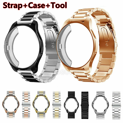 #ad For Samsung Galaxy Watch 5 40 44mm Pro 45mm Metal Band Strap TPU Case Cover $14.99