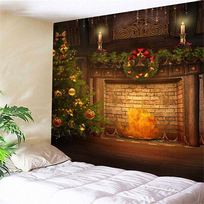 #ad 3D Christmas Tapestry Wall art for home Decoration for $16.02