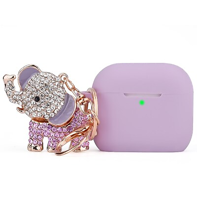 #ad Worryfree Gadgets Silicone Case for Apple AirPod 3 with Bling Elephant Keychain $24.58
