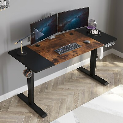 #ad 55quot; Modernchamp Height Adjustable Electric Standing Desk Sit Home Office Table $146.99