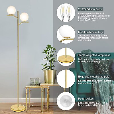 #ad 68quot; Modern Floor Lamp Living Room Office Standing Light Bedroom Tall Pole Light $59.99