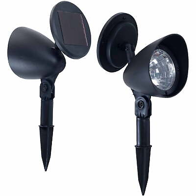 #ad Solar Powered Lights Set of 4 LED Outdoor Stake Spotlight Fixture for Gardens $19.99