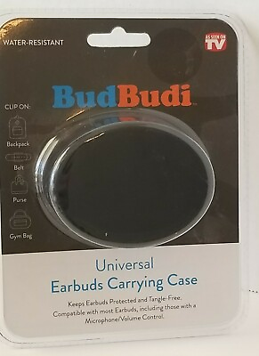 #ad Bud Budi As Seen On TV Universal Earbuds Carrying Case New Wireless Holder New $16.15