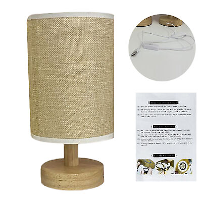 #ad Table Lamp Ornamental Warm Lighting Fabric Shade Energy efficient Night Light $17.19