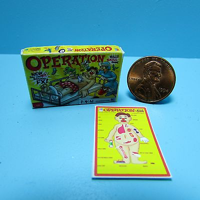 #ad Dollhouse Miniature Detailed Replica Operation Board Game and Box BG004 $3.14