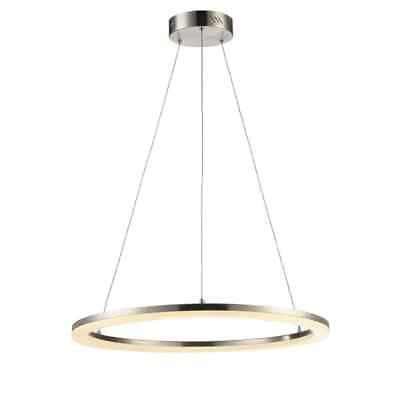 #ad Brushed Nickel Round Dimmable Pendant Chandelier $1887 $167.99