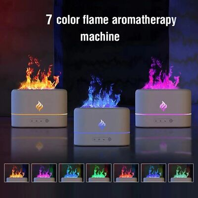 #ad 250ml USB Air Humidifier Essential Oil Aroma Diffuser 3D Flame Mist Home Decor $14.99