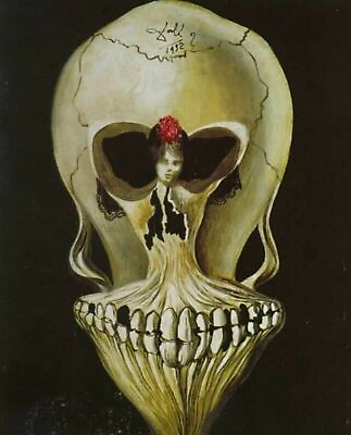 #ad 1939 Ballerina in a Death#x27;s Head by Salvador Dali art painting print $8.99