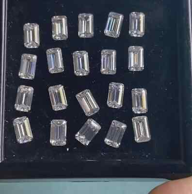 #ad white color 10pc Diamond Loose Stone emerald VVS1 with free Gift $425.00