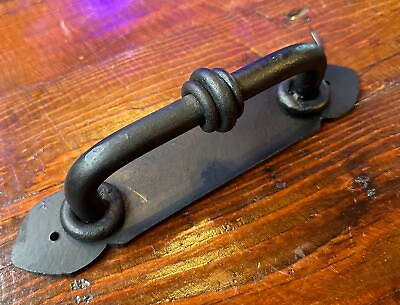 #ad Rustic Door hardware hand forged solid wrought iron 10quot;x2quot; pull handle w screws $34.99