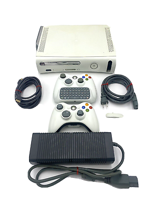 #ad Xbox 360 White Console HDMI System with Controllers amp; 250 GB HDD Bundle Tested . $100.00