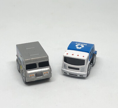 #ad Lot of 2 Nano Speed Cars Miniature Pull Back Toy phan’s Pho Food amp; Garbage Truck $15.00