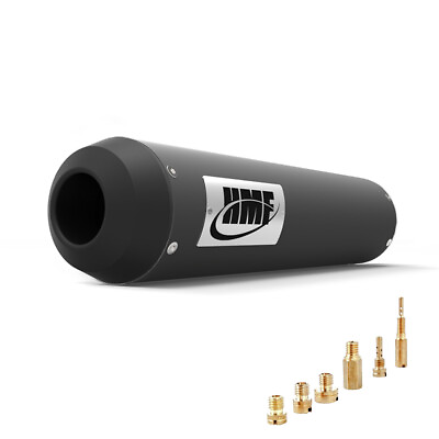 #ad HMF Can Am DS90 Slip On Exhaust Gun Metal w Blkout Cap Jets 10 23 $324.90