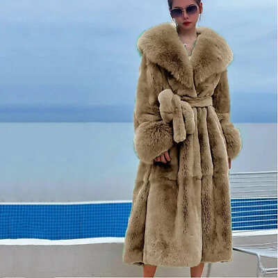#ad Winter fur insulation large size solid fur and synthetic fur women#x27;s fur coat $135.63