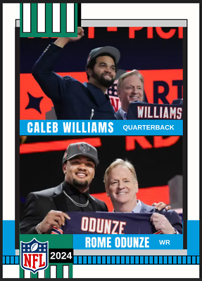 #ad 2024 Caleb Williams Rome Odunze Future Stars NFL Draft Rookie Chicago Bears $9.99