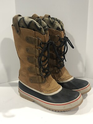 #ad Sorel Womens Joan Of Arctic Knit Elk Waterproof Boot Size 8.5 Brown NL2142 286 $54.99