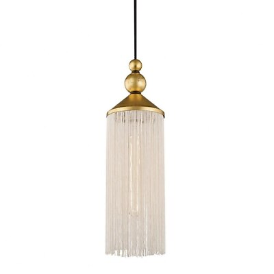 #ad 1 Light Pendant in Style 5 Inches Wide by 16.75 Inches High Gold Leaf $148.95