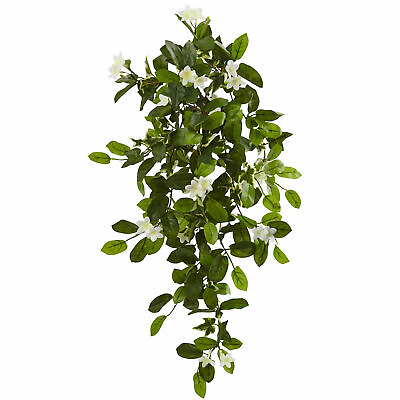 #ad 19quot; Stephanotis amp; Ivy Hanging Artificial Plant Set of 4 Home Garden Decor $84.99